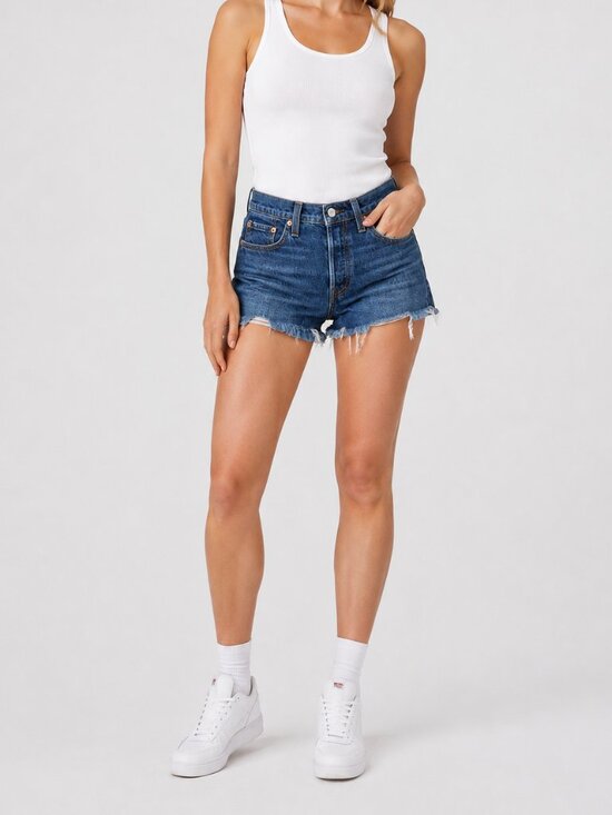 Levi's Pants - Levi's 501 Original Dark Indigo Denim Shorts Size 25